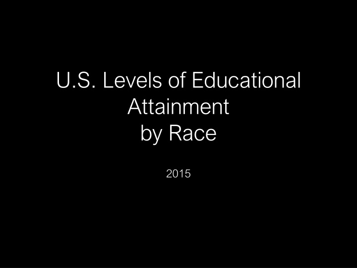 Educational Attainment and Demographics: A Statistical Overview