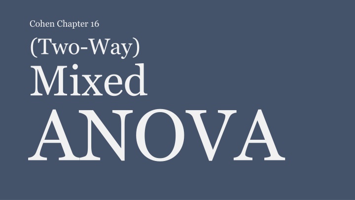 Design of Mixed ANOVA in Research