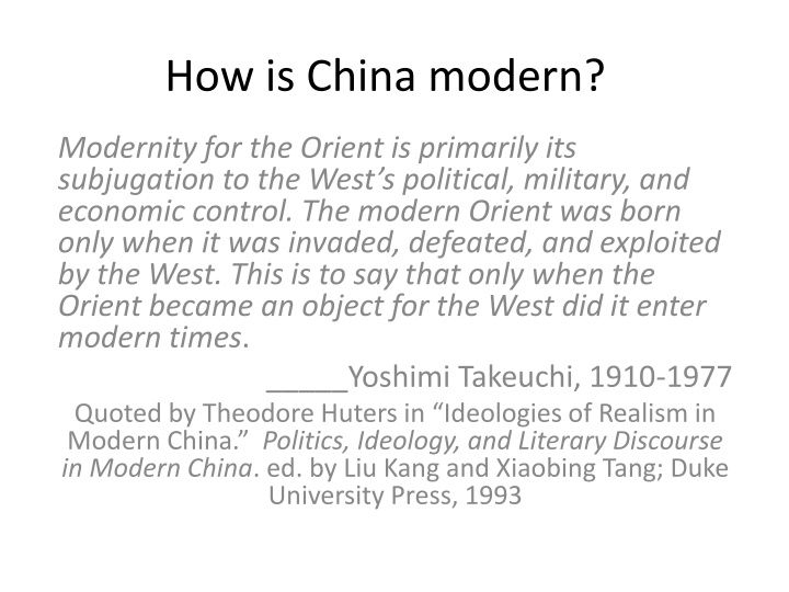China's Modern Transformation Through Western Influence