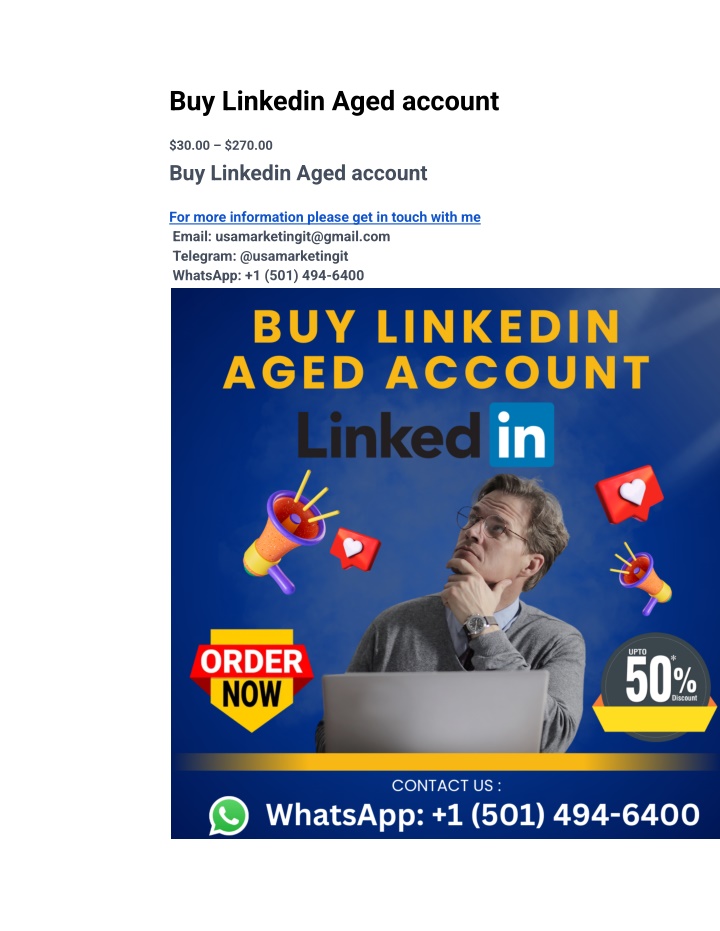 buy linkedin aged account n.w