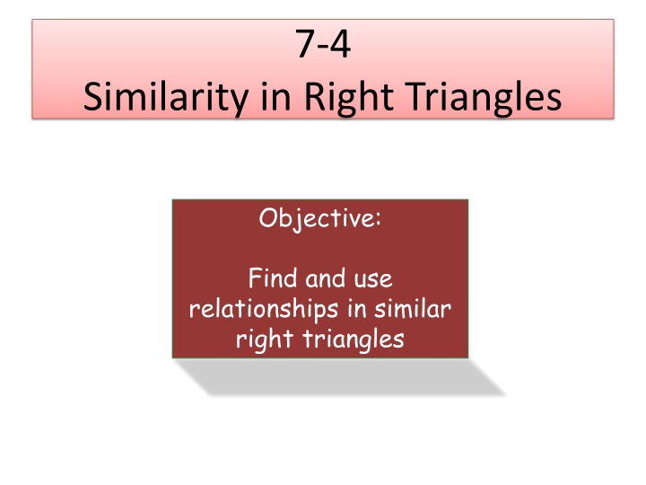 Similarity in Right Triangles