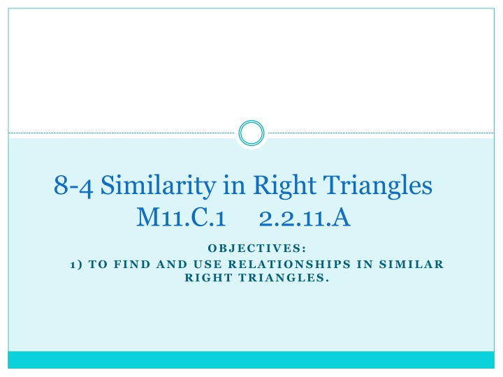 Similarity in Right Triangles