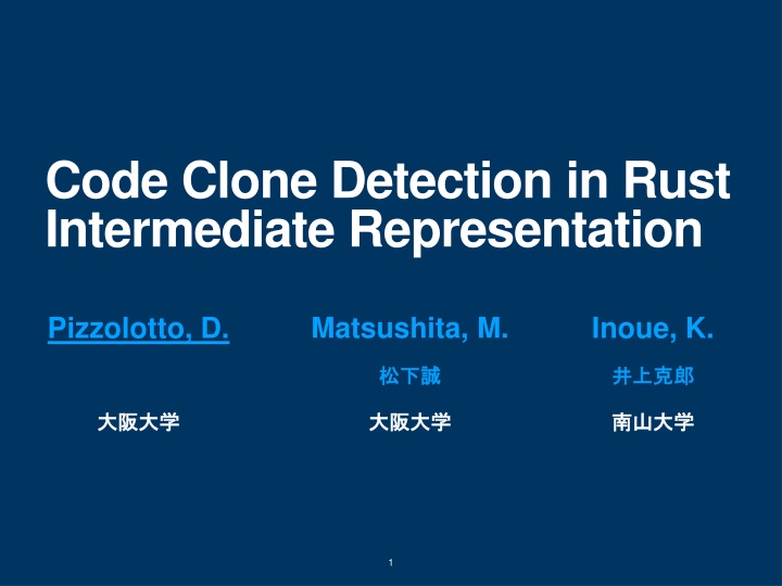 Code Clone Detection in Rust Intermediate Representation