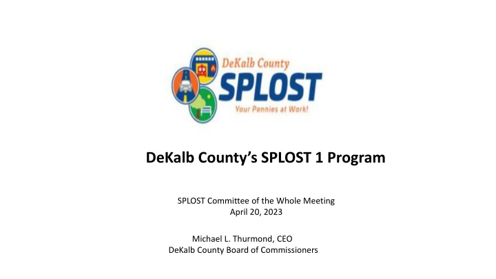 DeKalb County SPLOST 1 ProgramSPLOST Committee Meeting