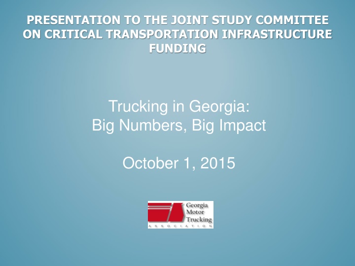 Trucking in Georgia: Big Numbers, Big Impact