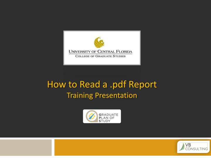 How to Read a .pdf Report
