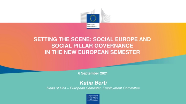 Social Europe and Social Pillar Governance in the New European Semester
