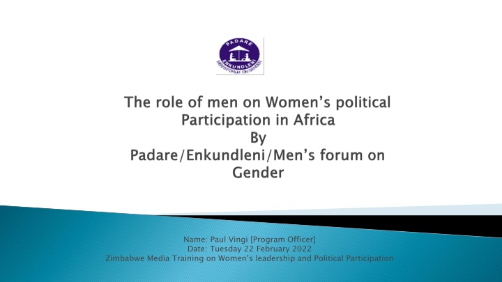 Men's Role in Enhancing Women's Political Participation