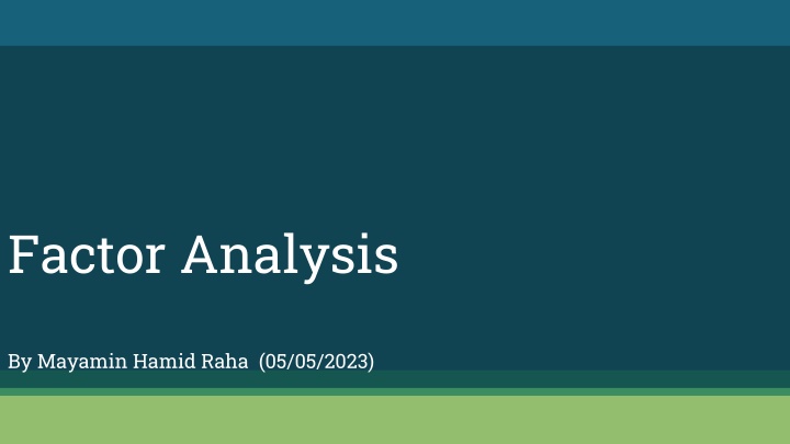 Factor Analysis