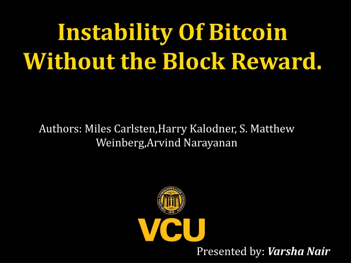 Instability of Bitcoin Without Block Reward