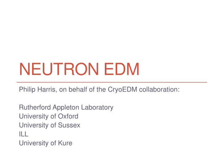 NEUTRON EDM