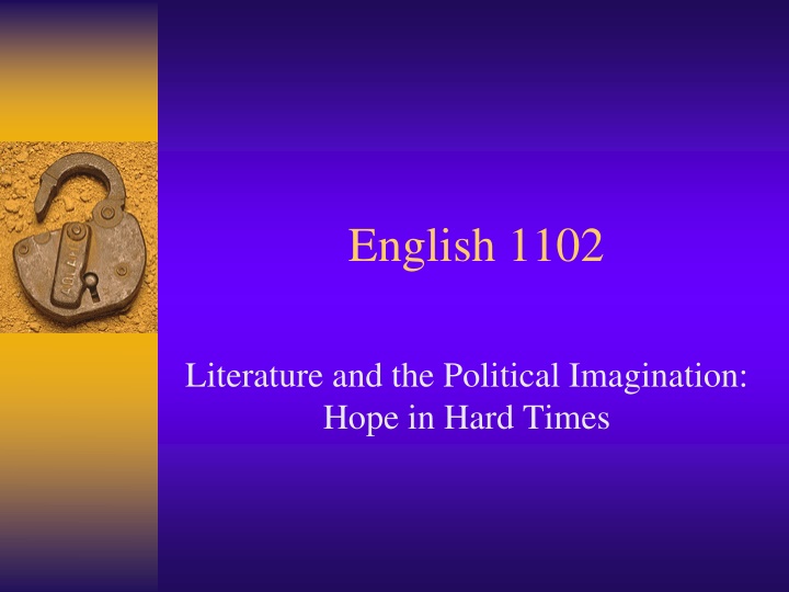 Literature and Political Imagination: Hope in Hard Times
