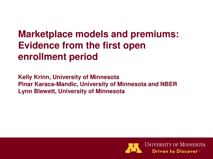 Insights into Health Insurance Marketplaces