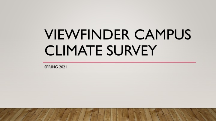 Campus Climate Survey Spring 2021 Insights