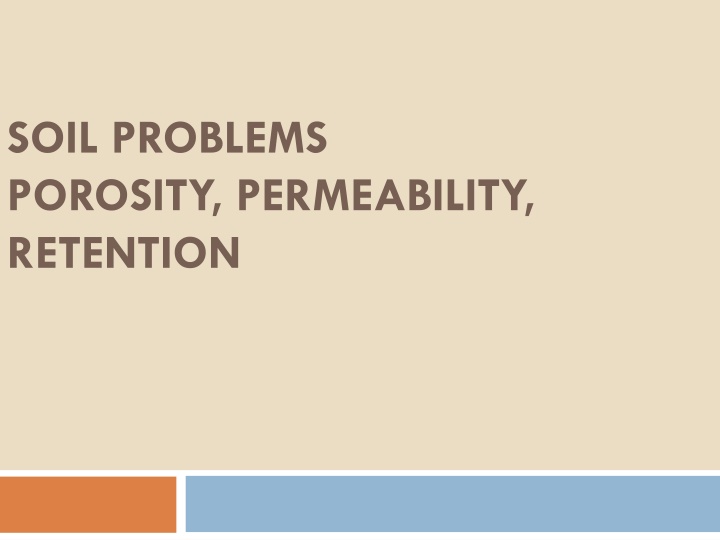 SOIL PROBLEMS