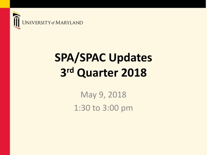 SPA/SPAC Updates 3rd Quarter 2018