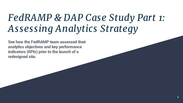 Assessing Analytics Strategy: FedRAMP Case Study