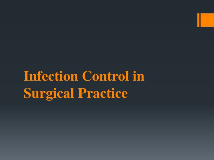 Infection Control in Surgical Practice