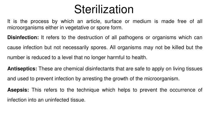 Sterilization