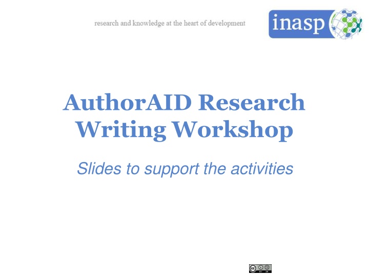 AuthorAID Writing Workshop: Key Learning Outcomes & Agreements