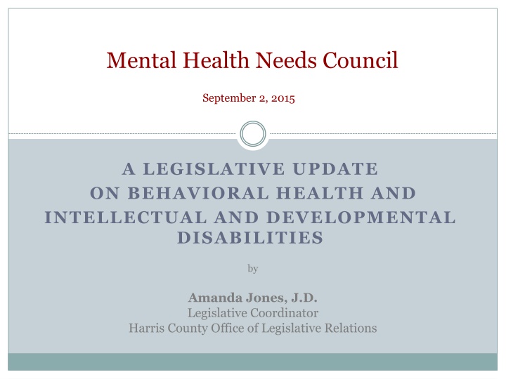 Mental Health Needs Council