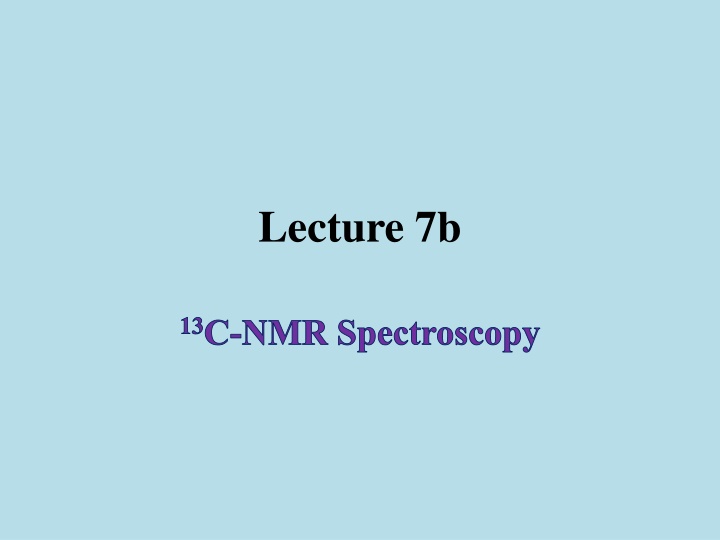Lecture 7b