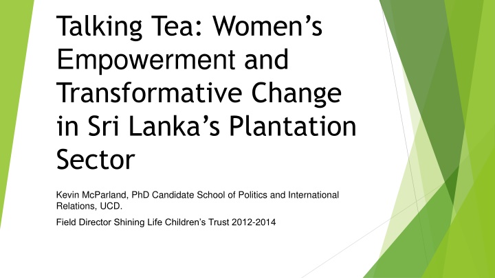 Women's Empowerment in Sri Lanka's Plantation Sector
