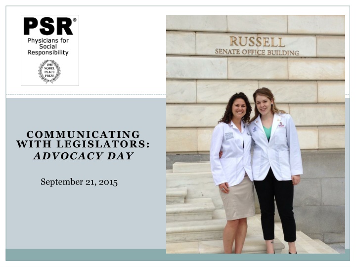 Communicating with Legislators: Advocacy Day