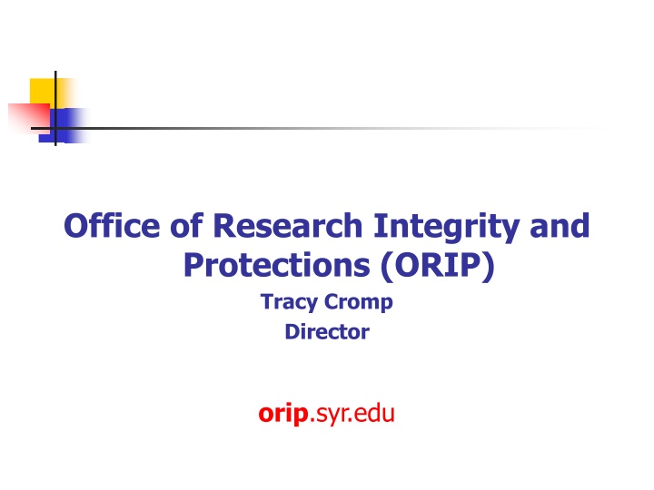 Office of Research Integrity and Protections at Syracuse University