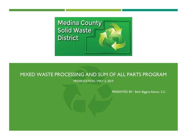 MIXED WASTE PROCESSING AND SUM OF ALL PARTS PROGRAM