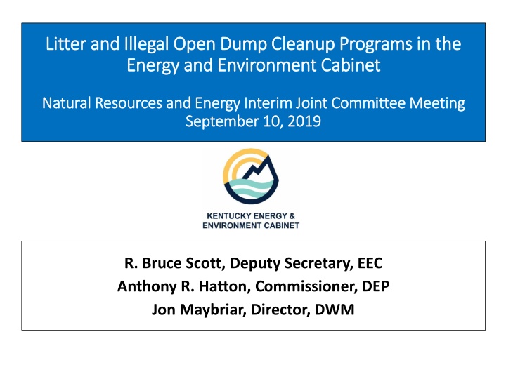 Kentucky Litter Abatement Programs Overview