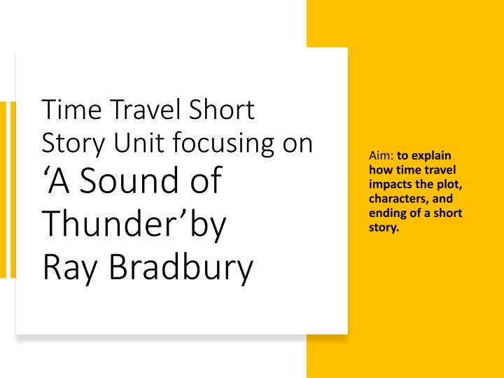 Impact of Time Travel: A Sound of Thunder