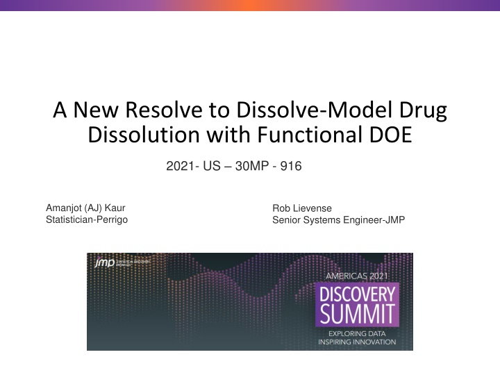 Dissolution with Functional DOE