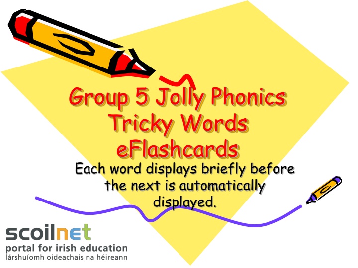 Jolly Phonics Tricky Words eFlashcards Presentation