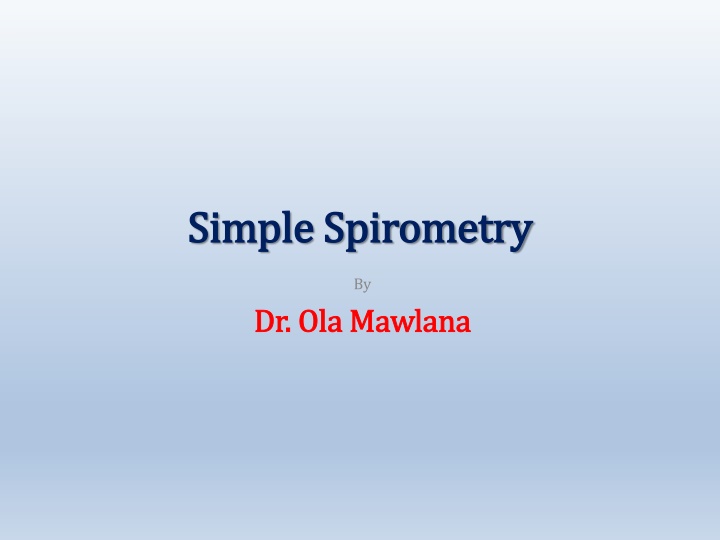 Simple Spirometry