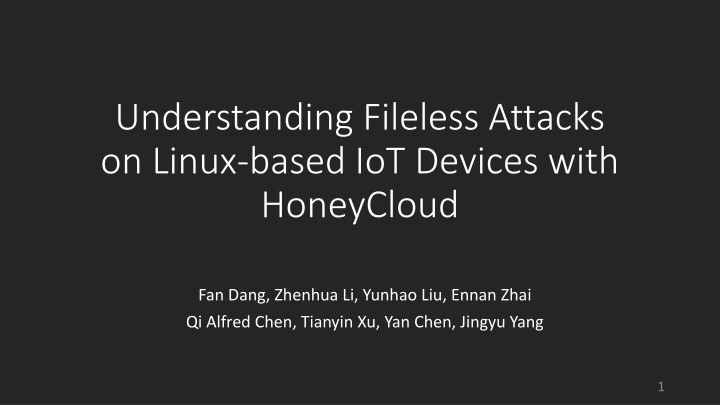 Fileless Attacks on Linux-based IoT Devices
