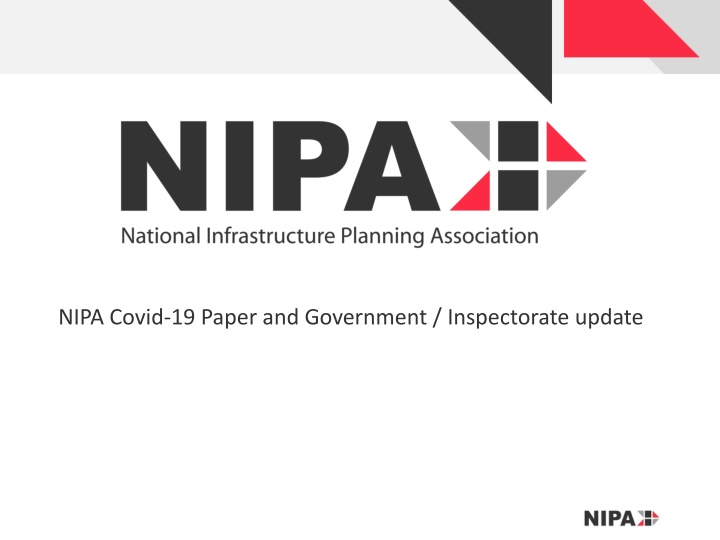 NIPA Covid-19 Paper and Government / Inspectorate update