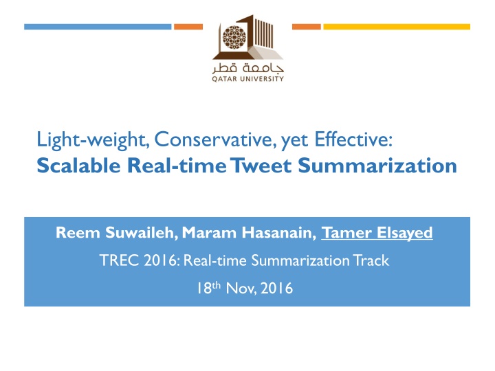 Scalable Real-time Tweet Summarization in TREC 2016