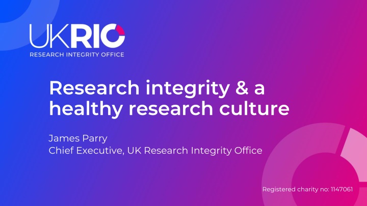 Research integrity & a healthy research culture