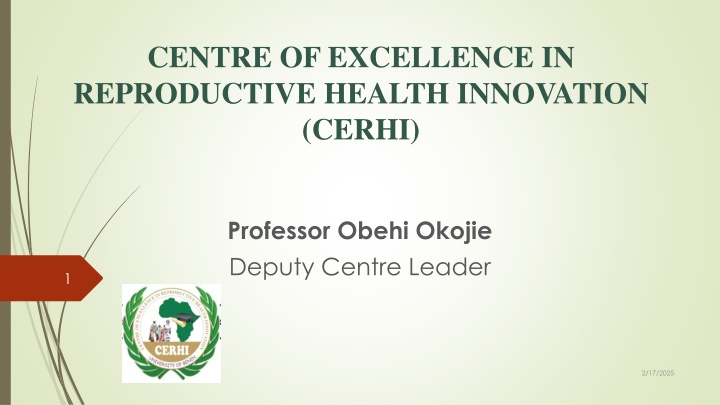 CENTRE OF EXCELLENCE IN REPRODUCTIVE HEALTH INNOVATION