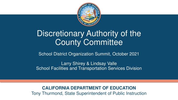 Discretionary Authority of the  County Committee