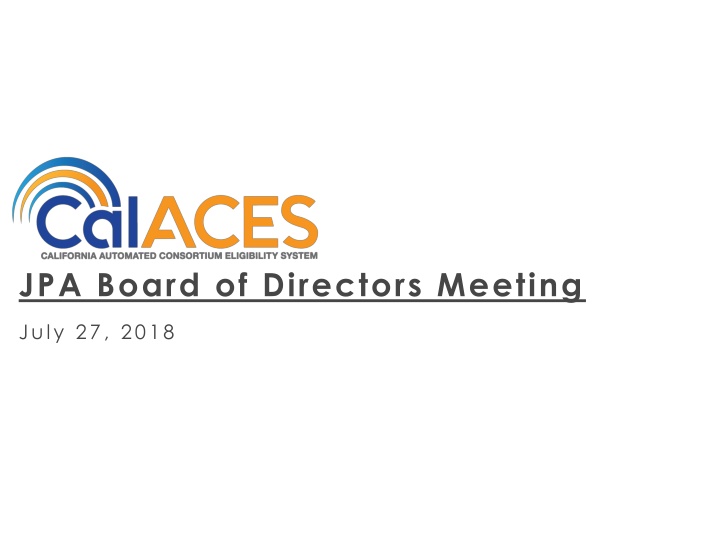 JPA Board of Directors Meeting