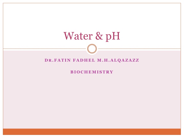 The Role of Water in Biochemistry