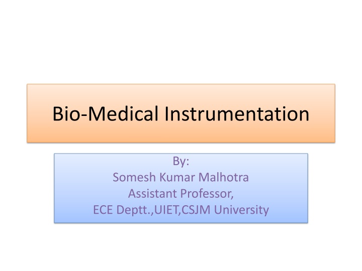 Bio-Medical Instrumentation