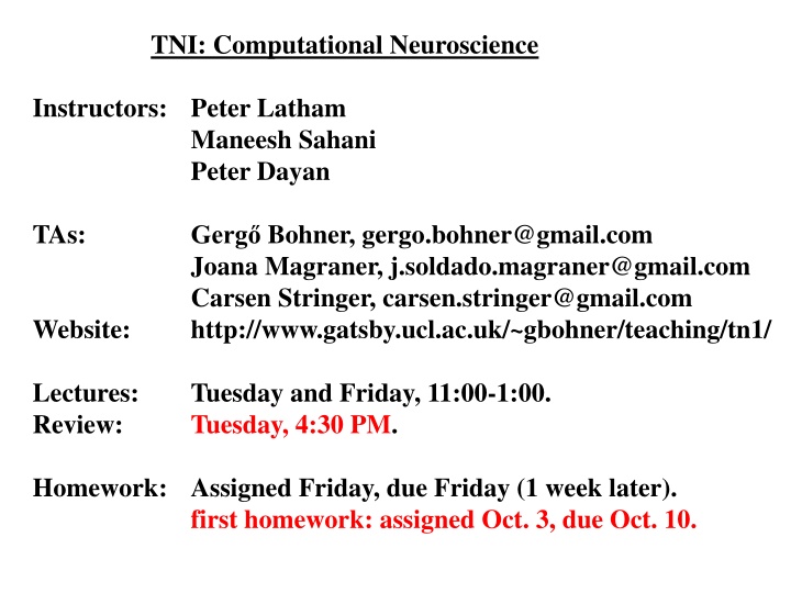 Computational Neuroscience Basics