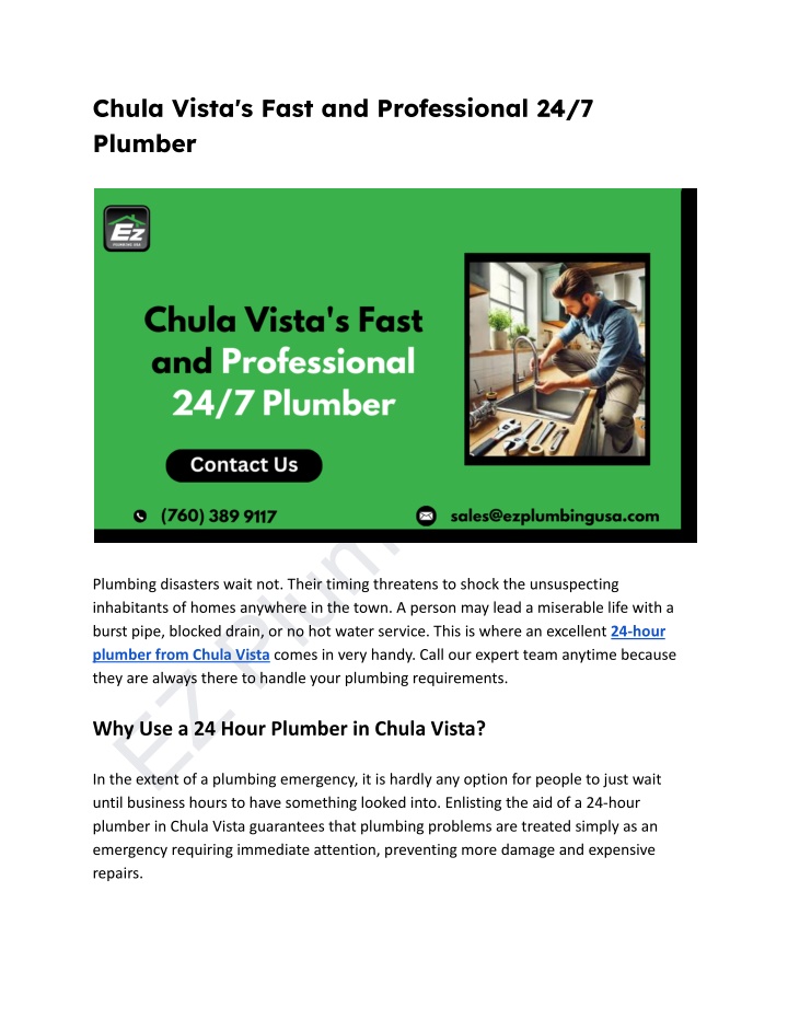 chula vista s fast and professional 24 7 plumber n.w