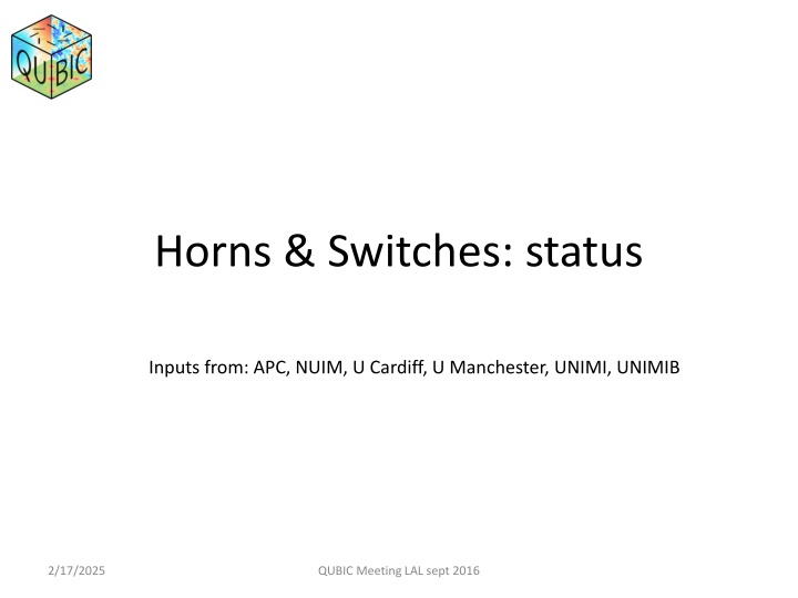 Horns & Switches: status