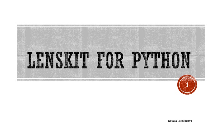 LENSKIT FOR PYTHON