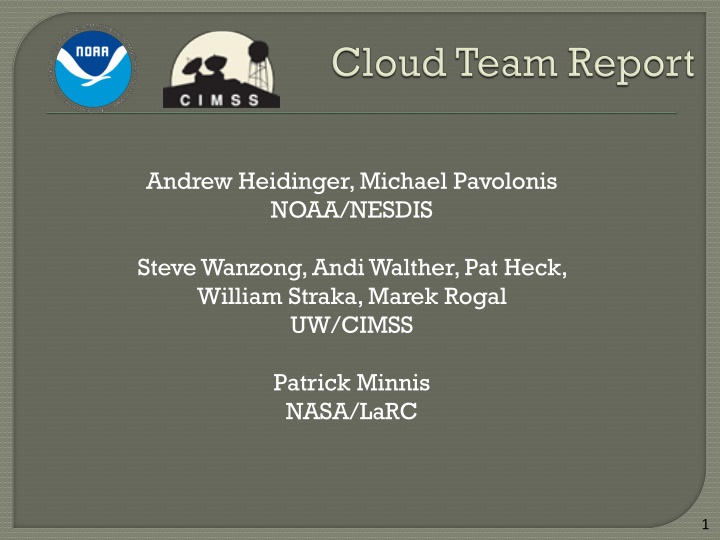 Cloud Team Develops Algorithms for Satellite Data Analysis