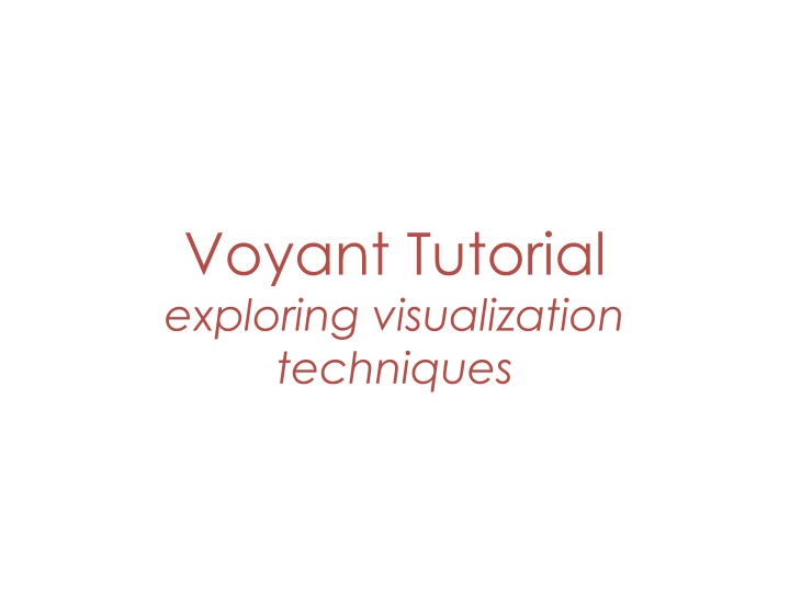 Voyant Tutorial